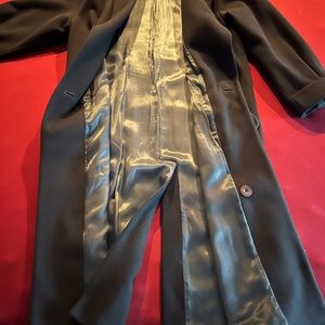 Black wool long length coat fully lined